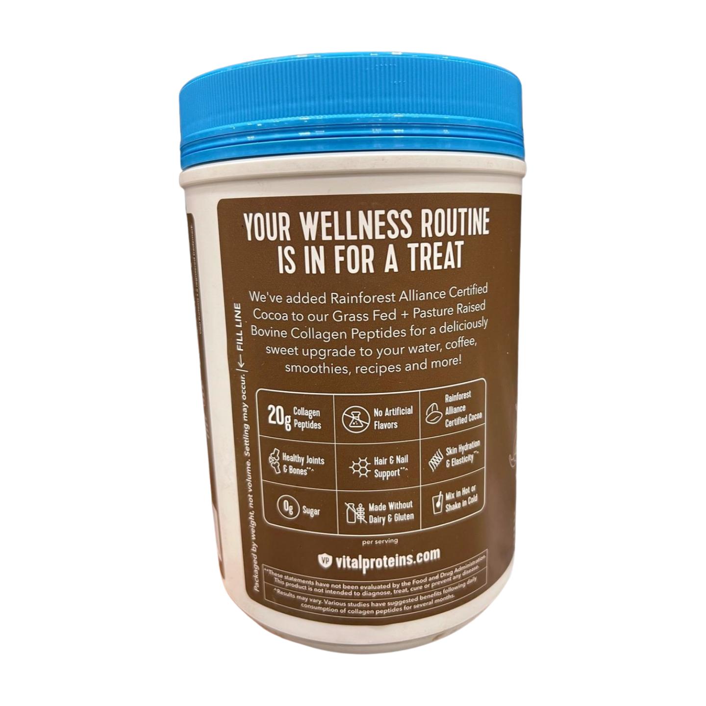 Vital Proteins Grass-Fed Collagen Peptides Powder, Chocolate, 2 lb (32 oz)