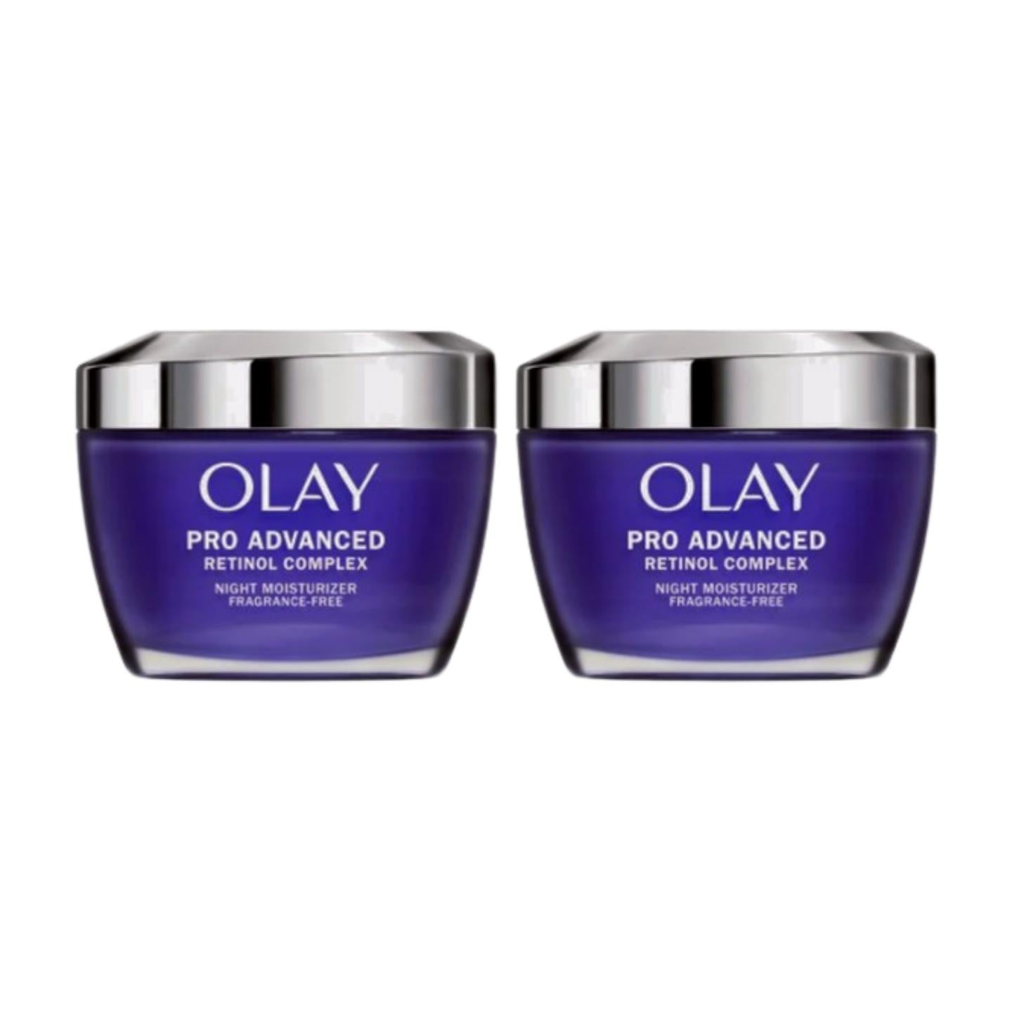 Olay Pro Advanced Retinol Night Moisturizer, 1.7 oz, Pack of 2