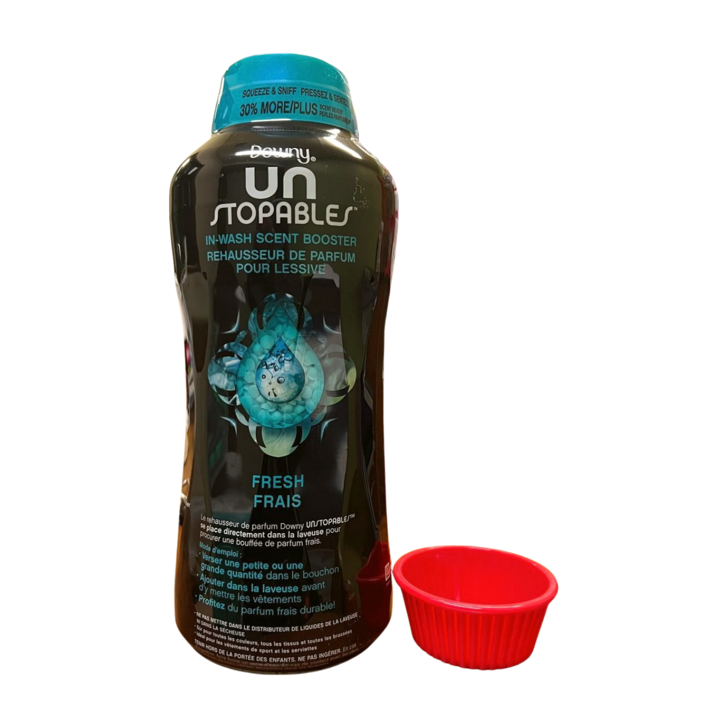 Downy Unstopables In-Wash Scent Booster, 1.13 kg (2.4 lb), 30% More Beads + LuxuryDelight Cup (Color May Vary)